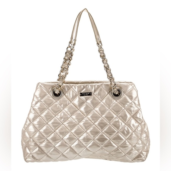 Kate Spade Quilted Metallic Bag - Picture 1 of 16